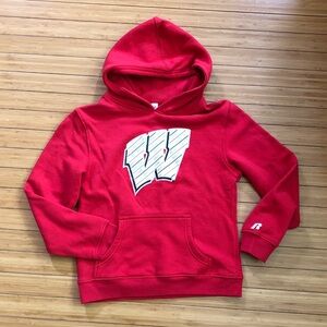 Wisconsin Badgers Red Hoodie Kids Size 10/12